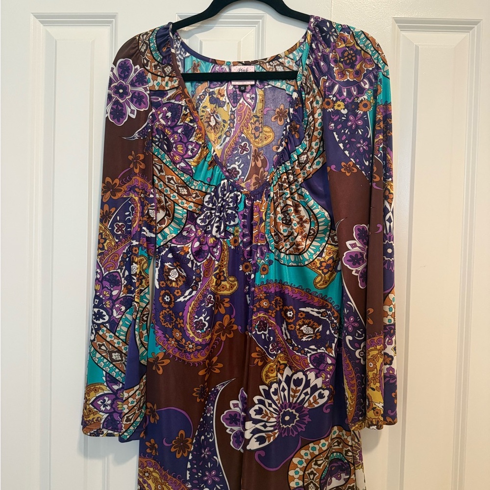 Vibrant Paisley Mini Dress